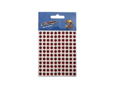 3d fish eyes self adhesive red 6 mm accessories tackle craft 24
